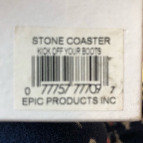 Travertine Coasters With A Picture Of Cowboy Boots - Picture 7 of 7